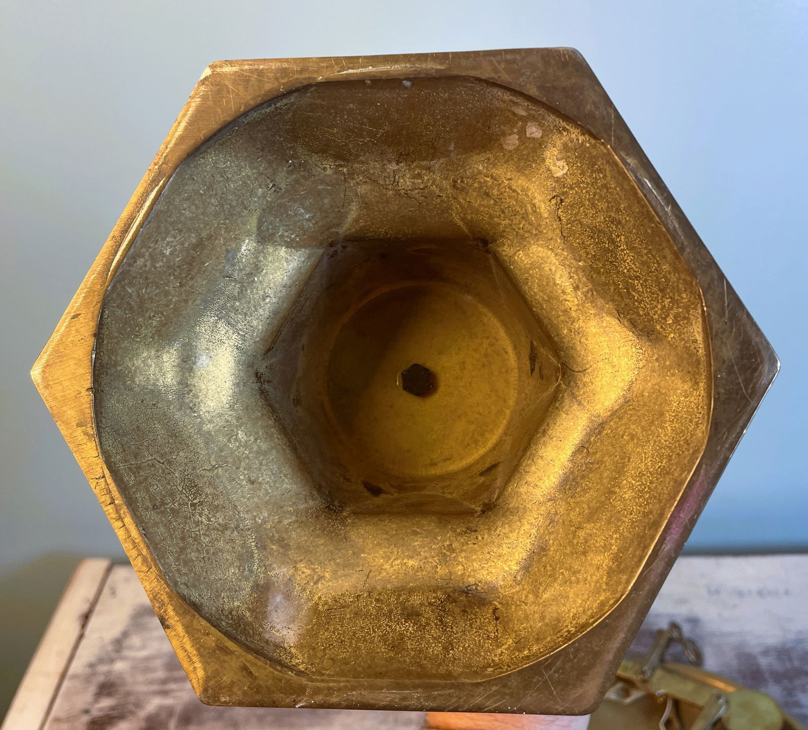 Vintage Brass TUSCAN -Balance Scale and Weights, Marketplace Decoration - 8