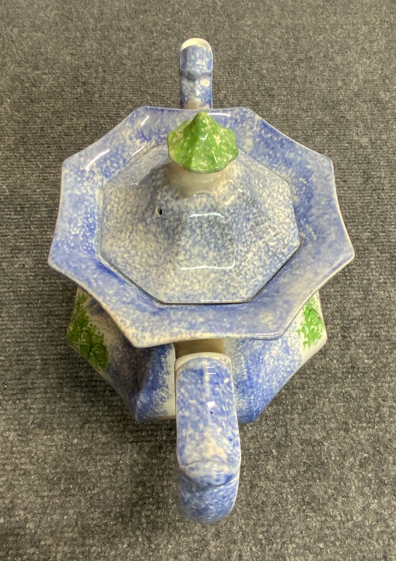 Fort Pattern Spatterware Coffee Pot - 6