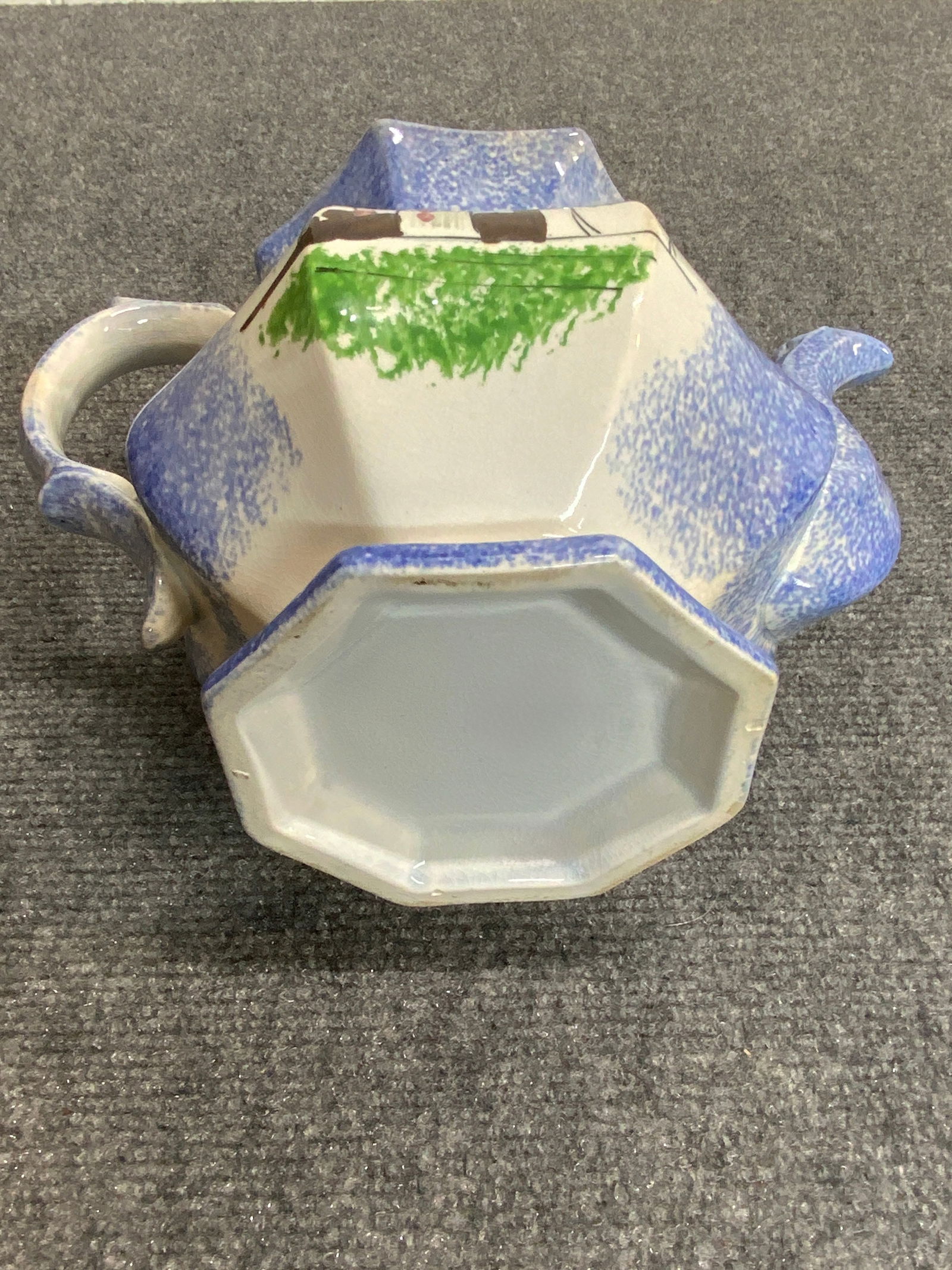 Fort Pattern Spatterware Coffee Pot - 8