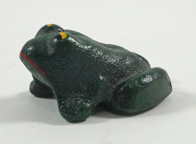 Antique Mini Sitting Frog Cast Iron Paperweight (1 of 5)