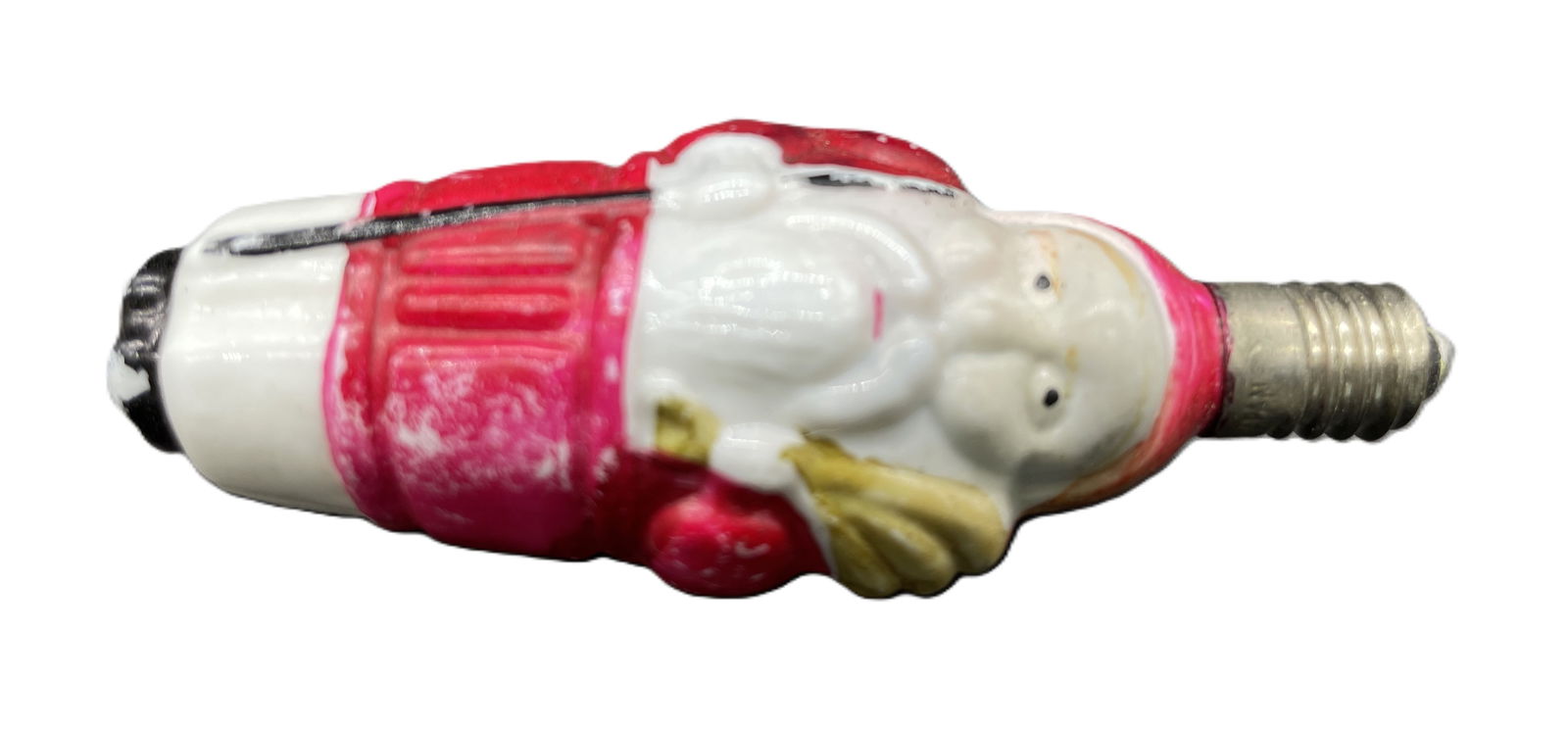 VINTAGE Glass Figural Light Bulb Christmas Santa Claus - 2