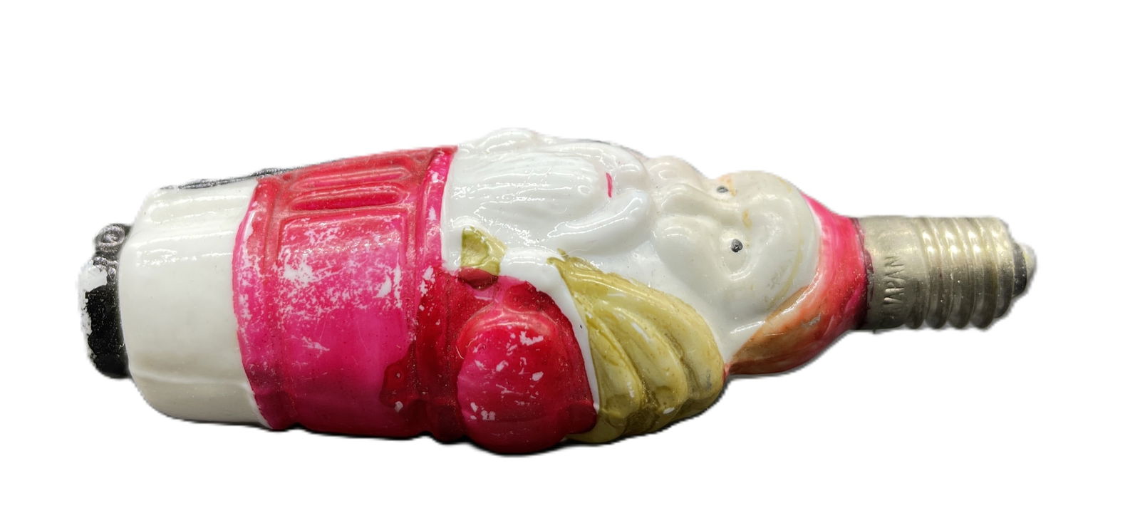 VINTAGE Glass Figural Light Bulb Christmas Santa Claus - 5