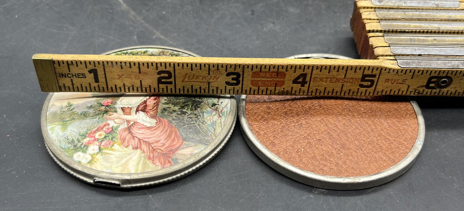 Early 1900's C D KENNY Co. Pocket Mirror Advertising Compact Victorian Lady - 6