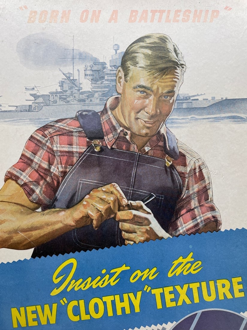 Rare 1940's Cone Denim Advertising 19" x 14" - 2