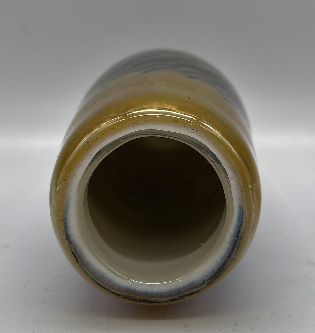 1988 FELLER STUDIOS STUDIO ART GLASS VASE ARTIST SIGNED HAND BLOWN BEAUTIFUL - 5