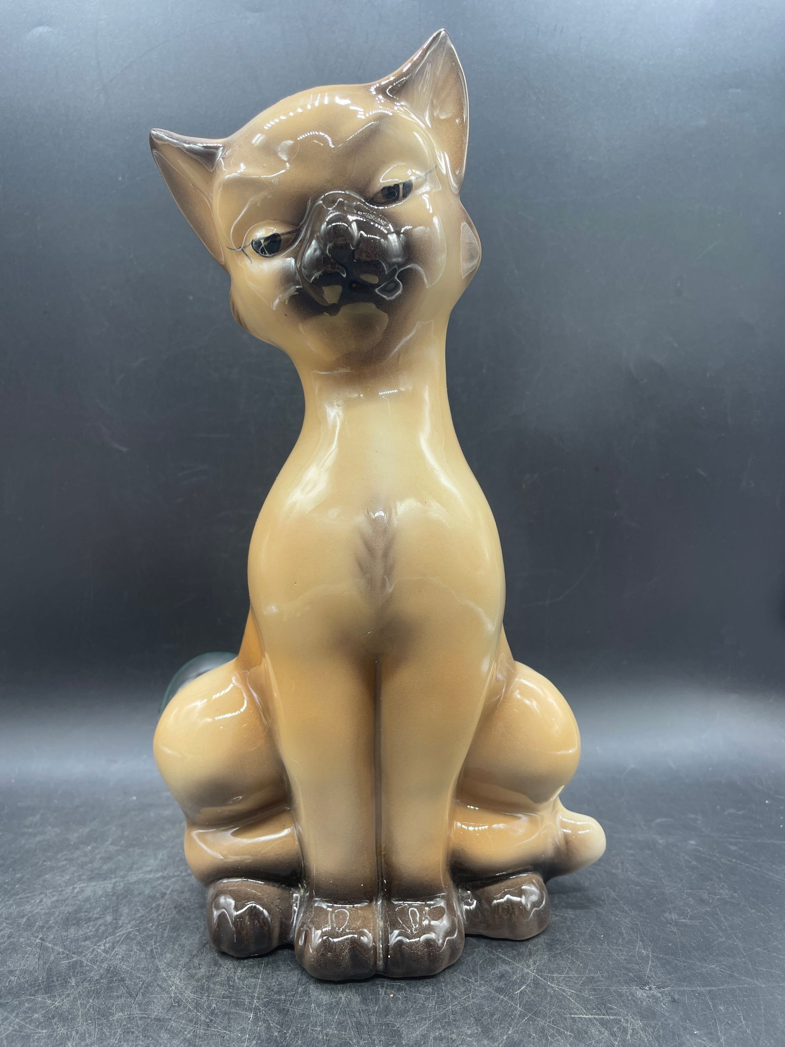 Vintage 1950s Maddux of California Siamese Cat TV Table Lamp - 2