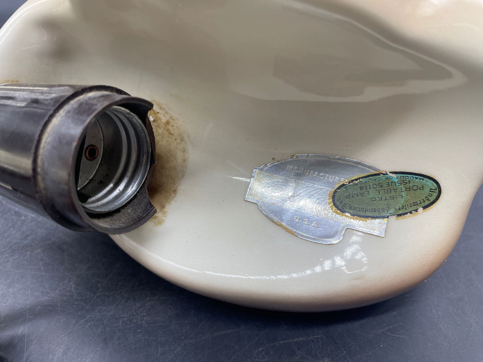 Vintage 1950s Maddux of California Siamese Cat TV Table Lamp - 7