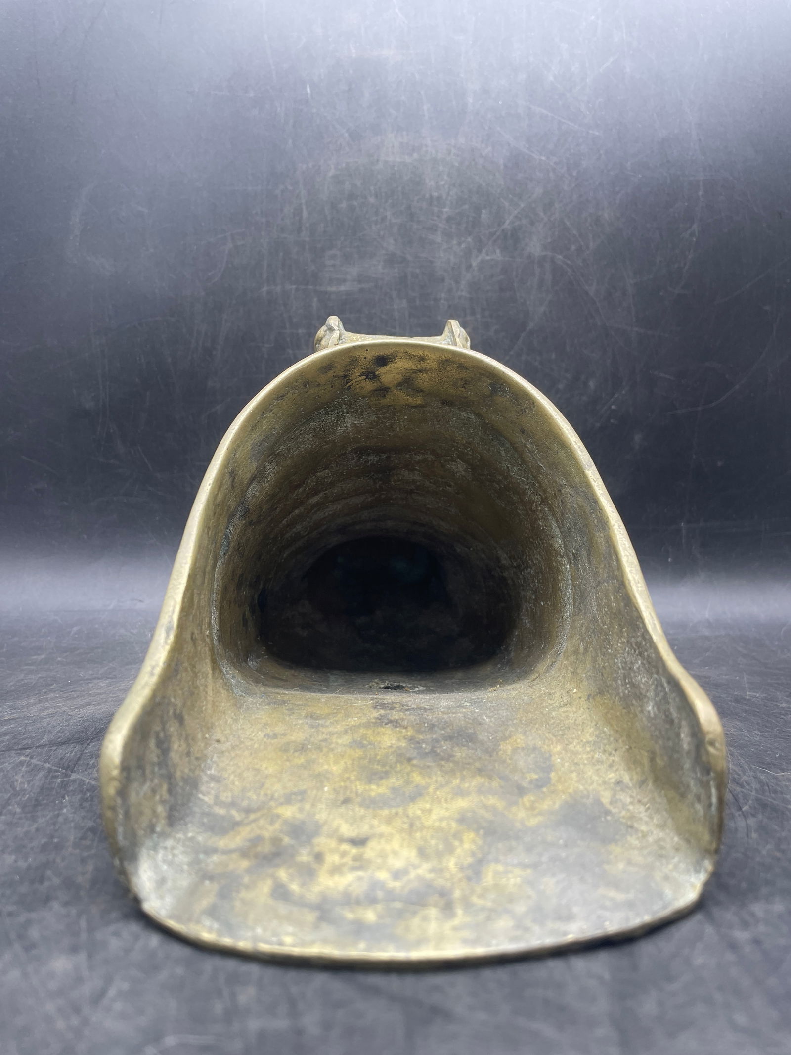 ANTIQUE SPANISH COLONIAL STIRRUP Lion Face Buckle - 3