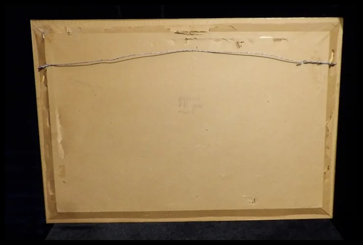 Antique Early 19th Century Hand Painted Fan in Frame - 9