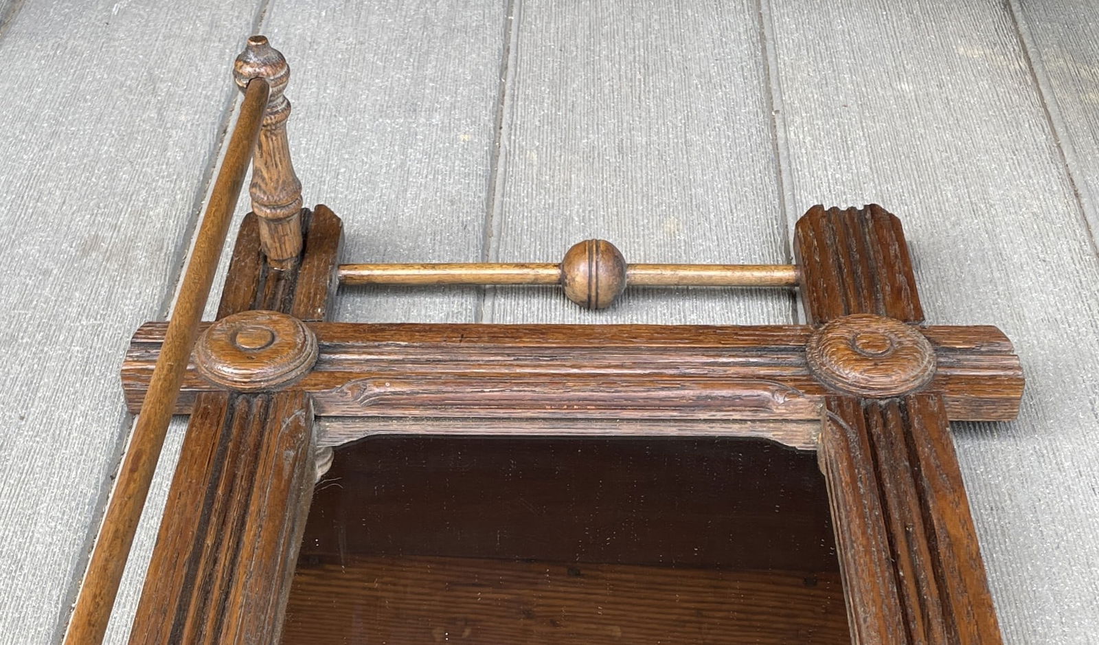 Arts and Crafts Wall Mirror Eastlake Vanity Unit - 4