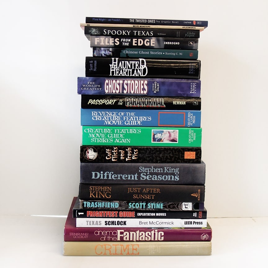 Large Lot of Vintage and Modern Horror Books From Chinese Ghost Stories to Movie Monsters (1 of 11)