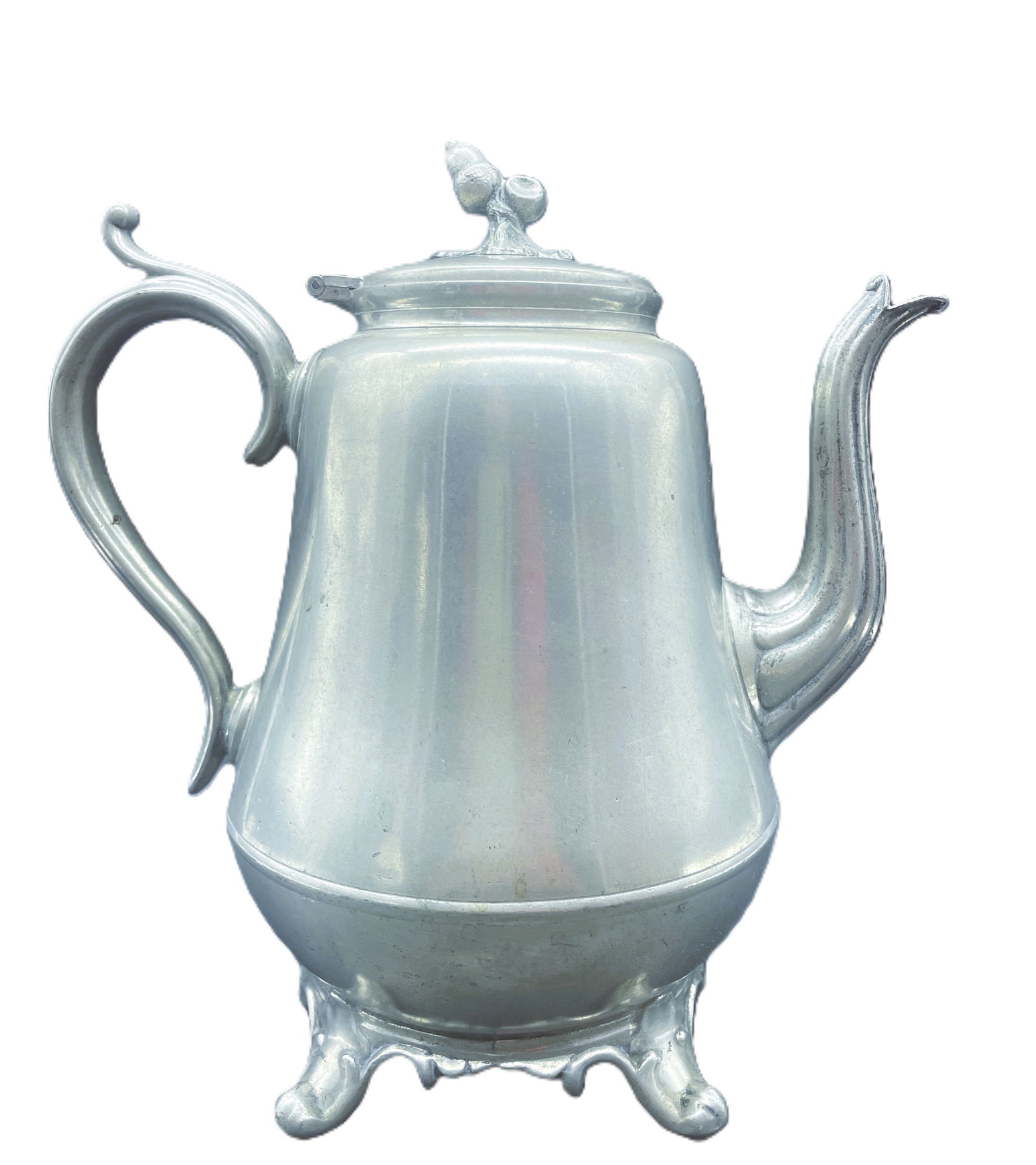 ANTIQUE AMERICAN PEWTER TEAPOT, BOARDMAN & CO., NEW YORK, C. 1805-1850 - 4