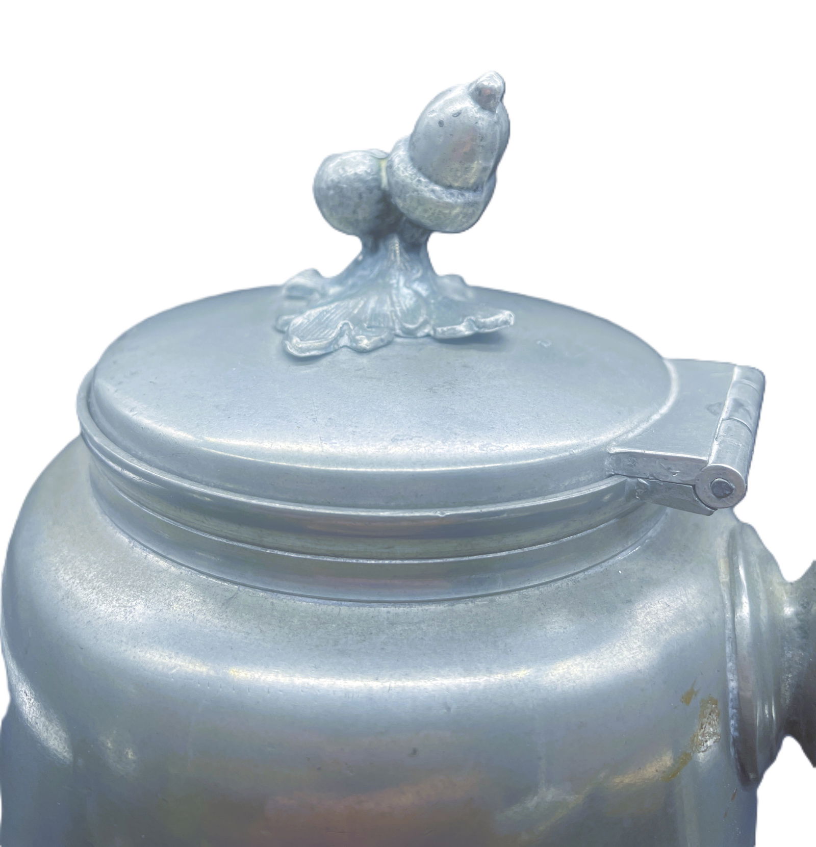 ANTIQUE AMERICAN PEWTER TEAPOT, BOARDMAN & CO., NEW YORK, C. 1805-1850 - 5