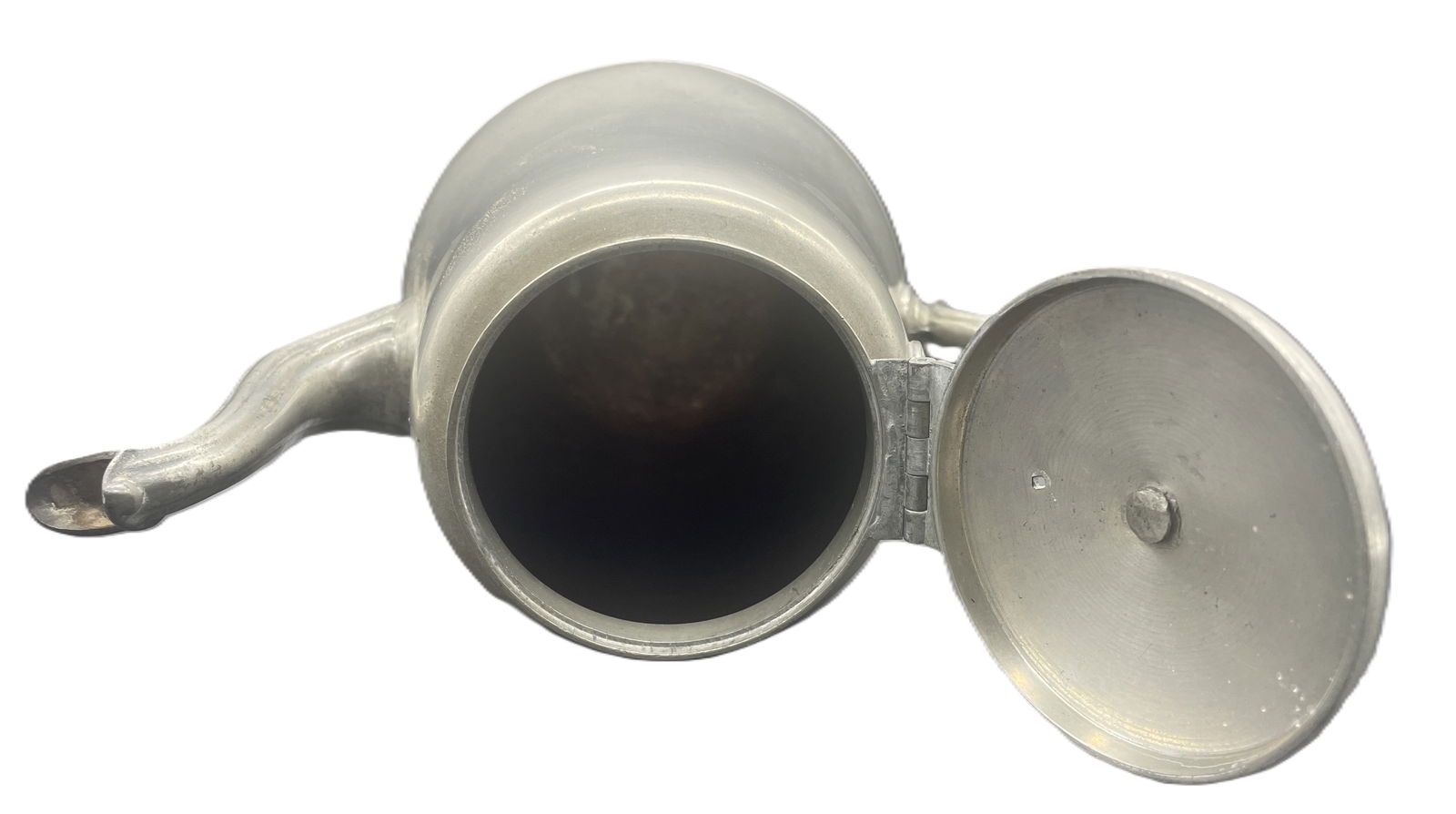 ANTIQUE AMERICAN PEWTER TEAPOT, BOARDMAN & CO., NEW YORK, C. 1805-1850 - 7