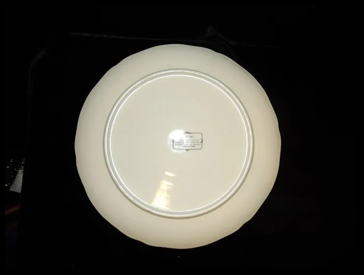 Sarreguemines Obernai Porcelain Torte Platter 13 ½ - 6