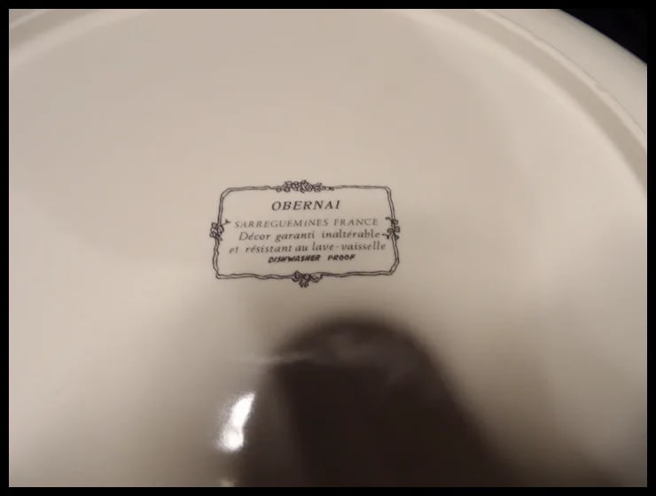 Sarreguemines Obernai Porcelain Torte Platter 13 ½ - 7