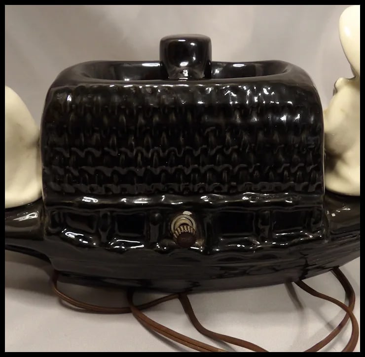 Vintage 1950’s Fuhry and Sons Ceramic Oriental Junk Boat TV Lamp - 7