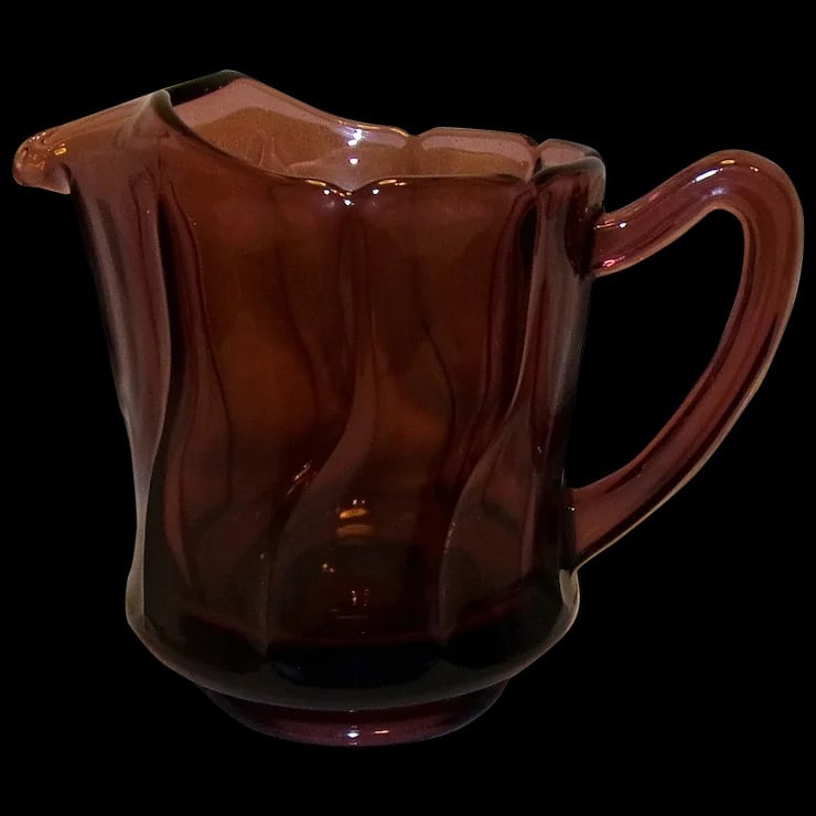 Vintage Fostoria Jamestown Purple 40 Oz Pitcher