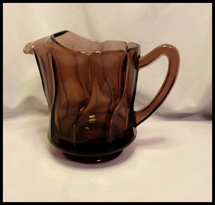 Vintage Fostoria Jamestown Purple 40 Oz Pitcher - 9