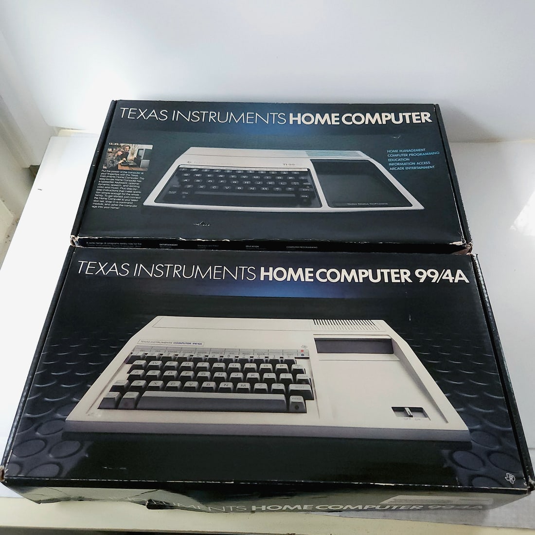 Pair of Untested Texas Instruments Ti-99/4A Vintage 1982 Home Computers in original box. (1 of 15)