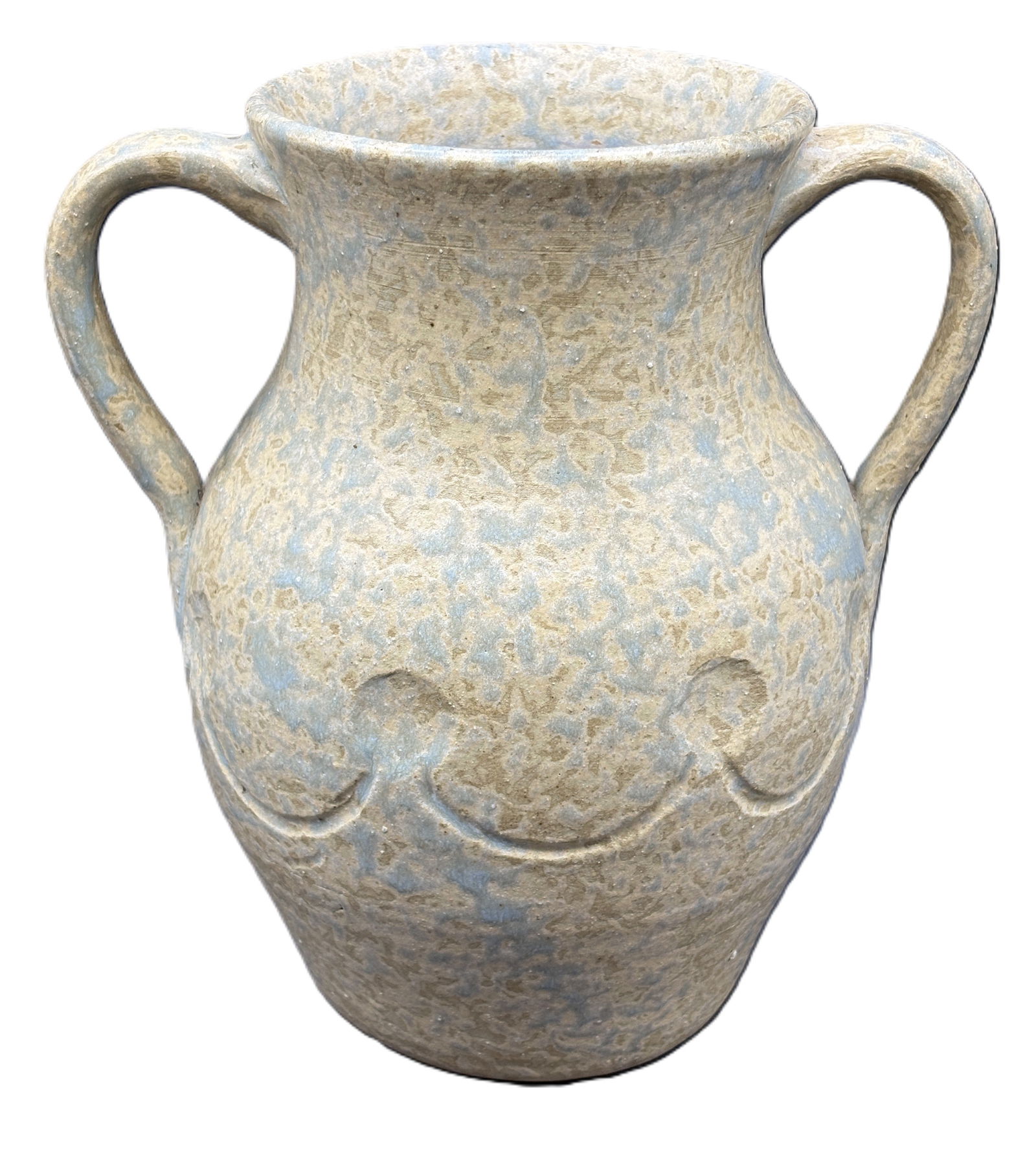Beautiful Blended Amphorae Art Pottery Vase Seafoam Color: Date/Period: Approx. early 20th century Dimension: approx. 9" tall x 7.5" x 5.5" Material: POTTERY Additional Information: Beautiful Blended Amphorae Art Pottery Vase Seafoam Color Shipping: Domestic: