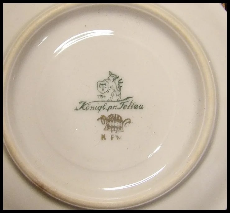 Antique Konigl Pr Tettau Bavarian Tea Set 22kt Gold Accents - 10