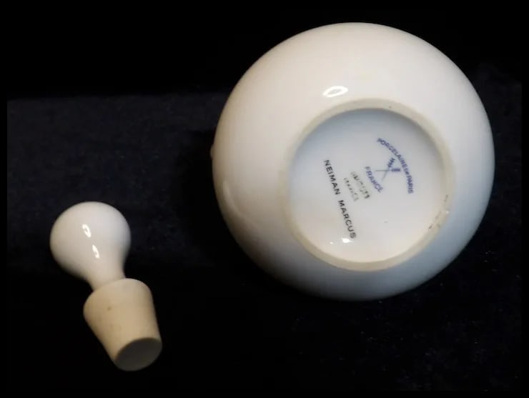 Vintage Porcelaine de Paris Neiman Marcus Limoges France 9 piece Liquor Decanter with King, Queen, - 14