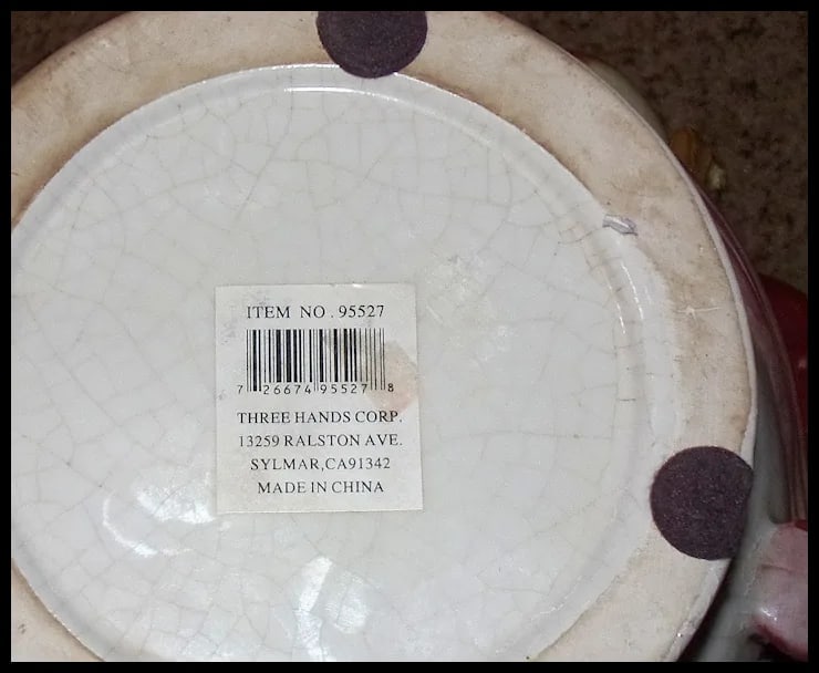 Vintage Three Hands Corp. Porcelain Apple Center Piece - 6