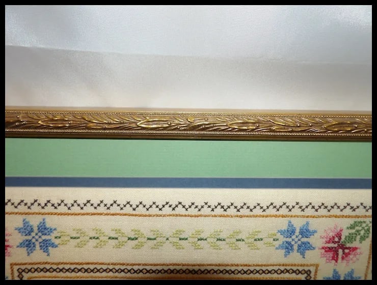 Vintage Handmade Cross Stitch Sampler Large Frame 1998 - 6