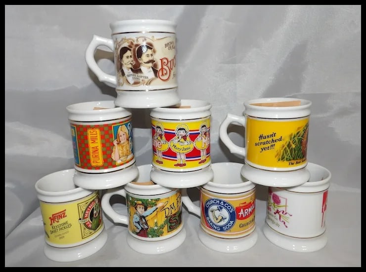 Vintage 1980’s NOS Franklin Mint The Corner Store Coffee Mug Collection - 2