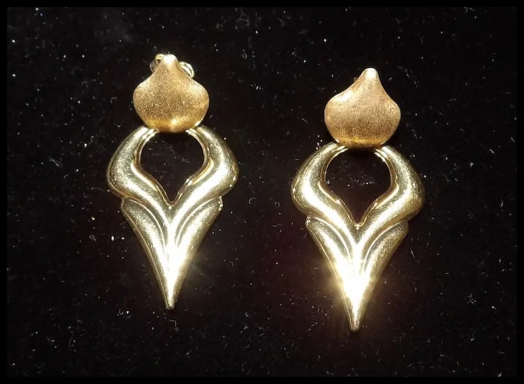 Brev Italian 14 KT Gold Convertible Hearts Earrings - 4