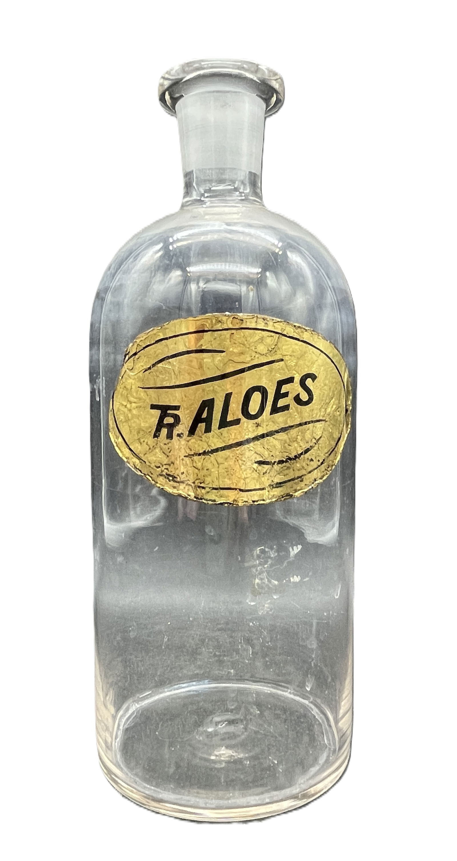 Vintage Pharmacy TINCTURE AOLES GLASS APOTHECARY BOTTLE RX - 2