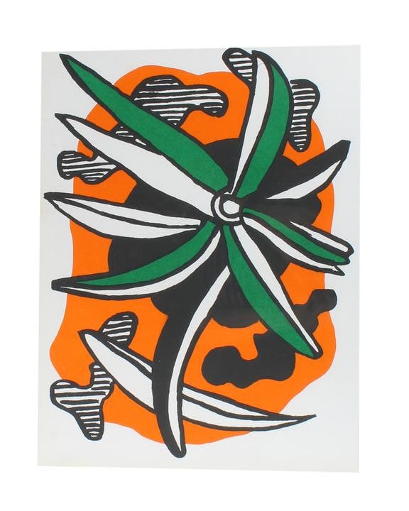 Fernand Leger Original Lithograph XXe Siecle 1971: Title: Fernand Leger Original Lithograph XXe Siecle 1971 Artist: Leger Description: Artist: Fernand Leger Country: France Title: Untitled Medium: Original Lithograph Marks: Not signed, not numbered Si