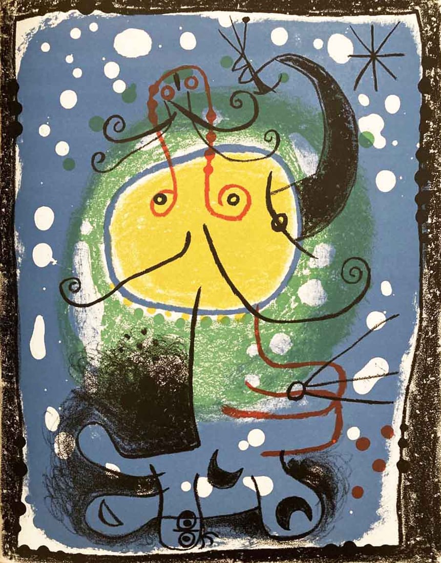 Joan Miro Original Lithograph Personage XXe Siele 1957* (1 of 1)