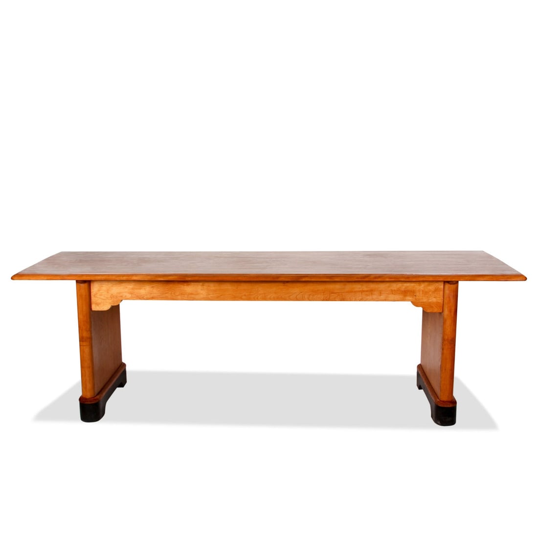 Vintage Wood Console Table: Title: Vintage Wood Console Table Description: Vintage Wood Console Table Date/Period: Item Number: 19679 Dimensions: 96x30x30 Good - Used Condition with Signs of Wear; Needs Minor Restoration Reserve