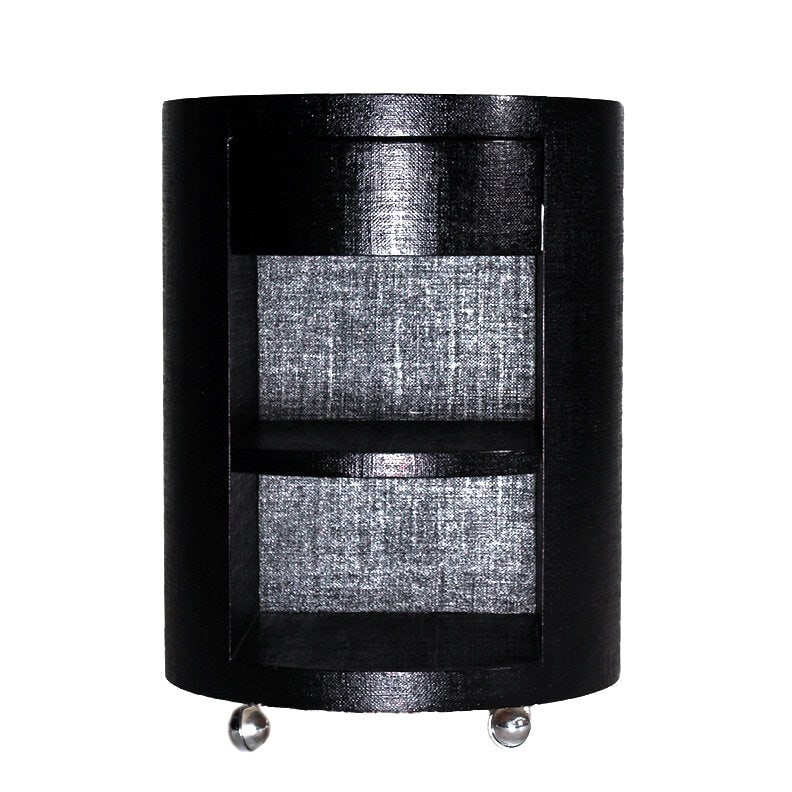 Modern Linen Wrapped End/Nightstand Table: Title: Modern Linen Wrapped End/Nightstand Table Description: Item: 19411 Condition: Very Good - Used Condition with Very Minimal Wear Date/Period: Dimensions: 20x20x27 Reserve: $269.00 Shipping: D