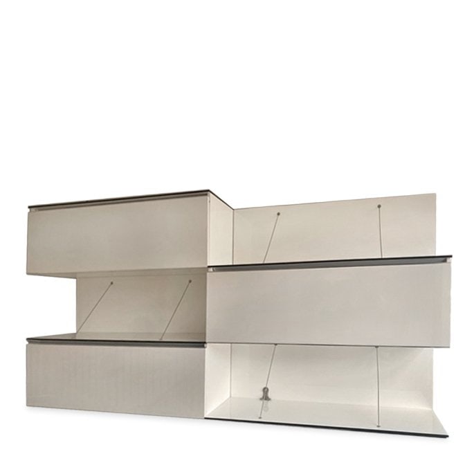 Custom Contemporary Wall Shelves and Cabinet (1 of 9)