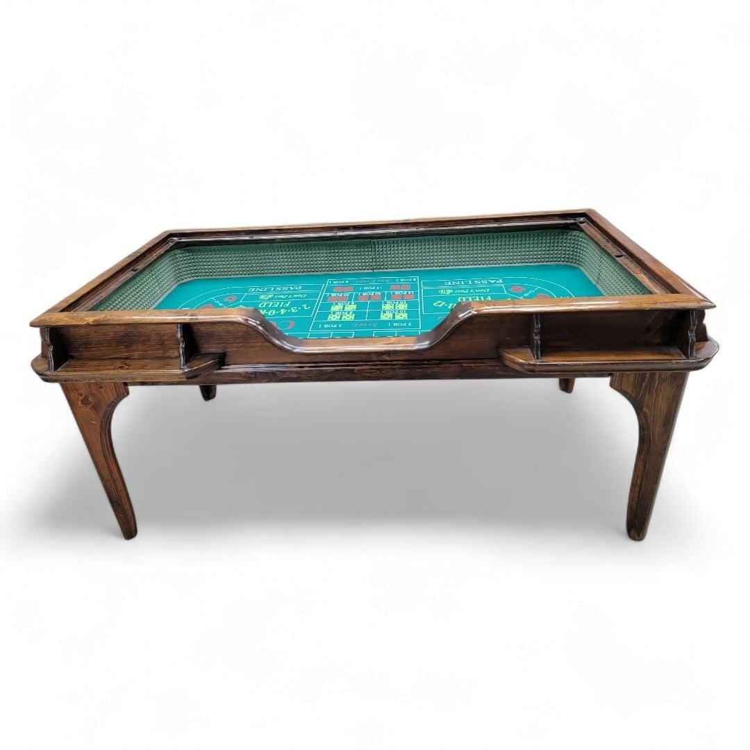 Vintage Classic English Pub Style Walnut Craps Table (1 of 8)