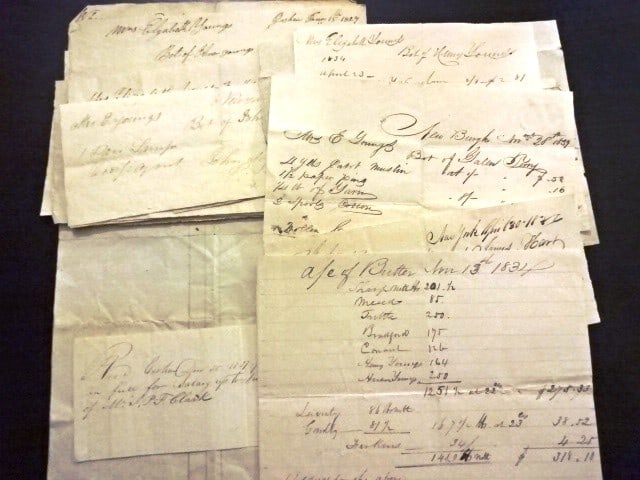 1830 Group of Receipts Documents Goshen NY: Title: 1830 Group of Receipts Documents Goshen NY Additional Information: A group of twenty receipts and documents from the area of Goshen New York including for medicine and livestock. Interesting lo