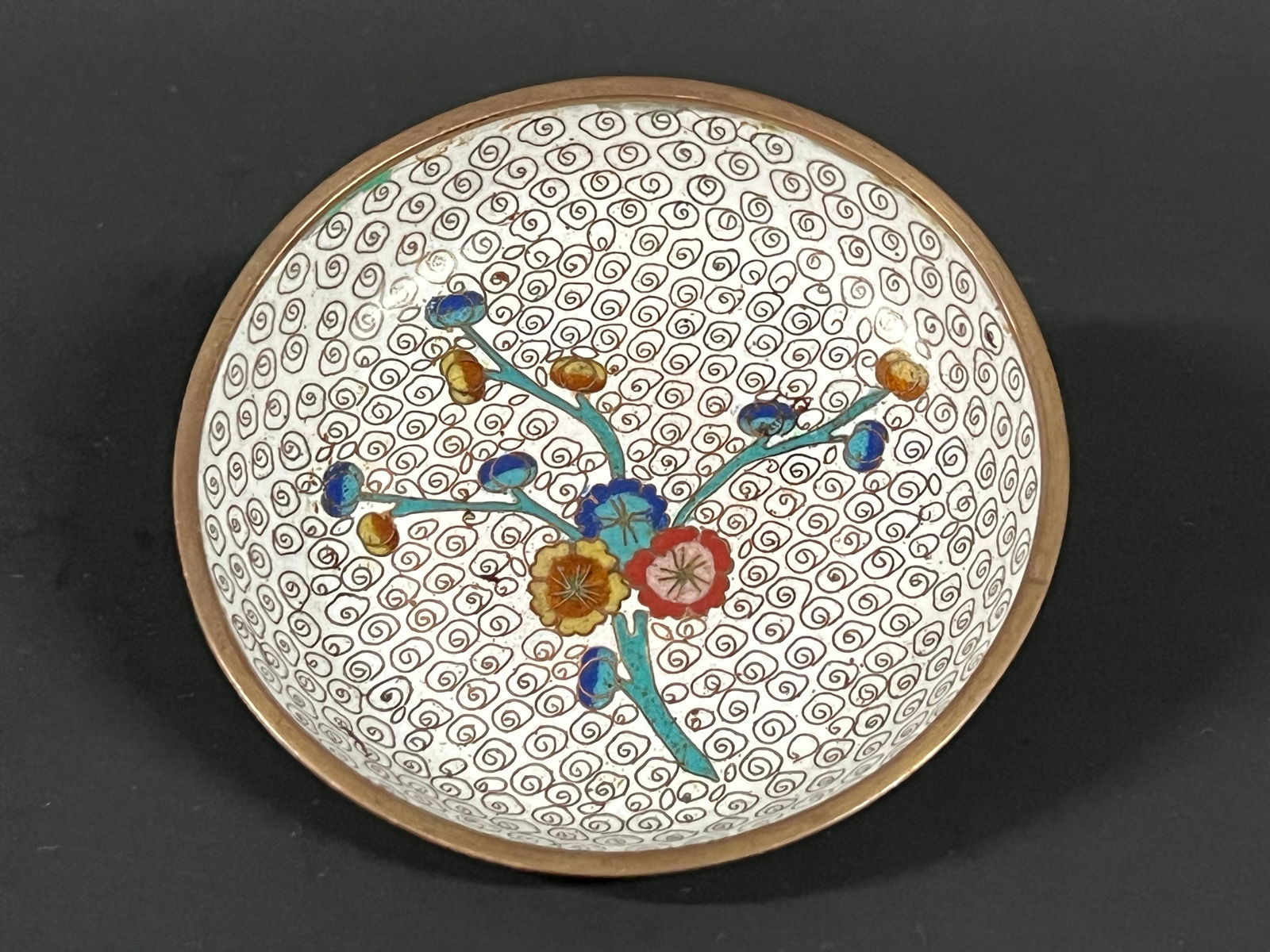 Late 20th Century Chinese Cloisonne Saucer (1 of 5)