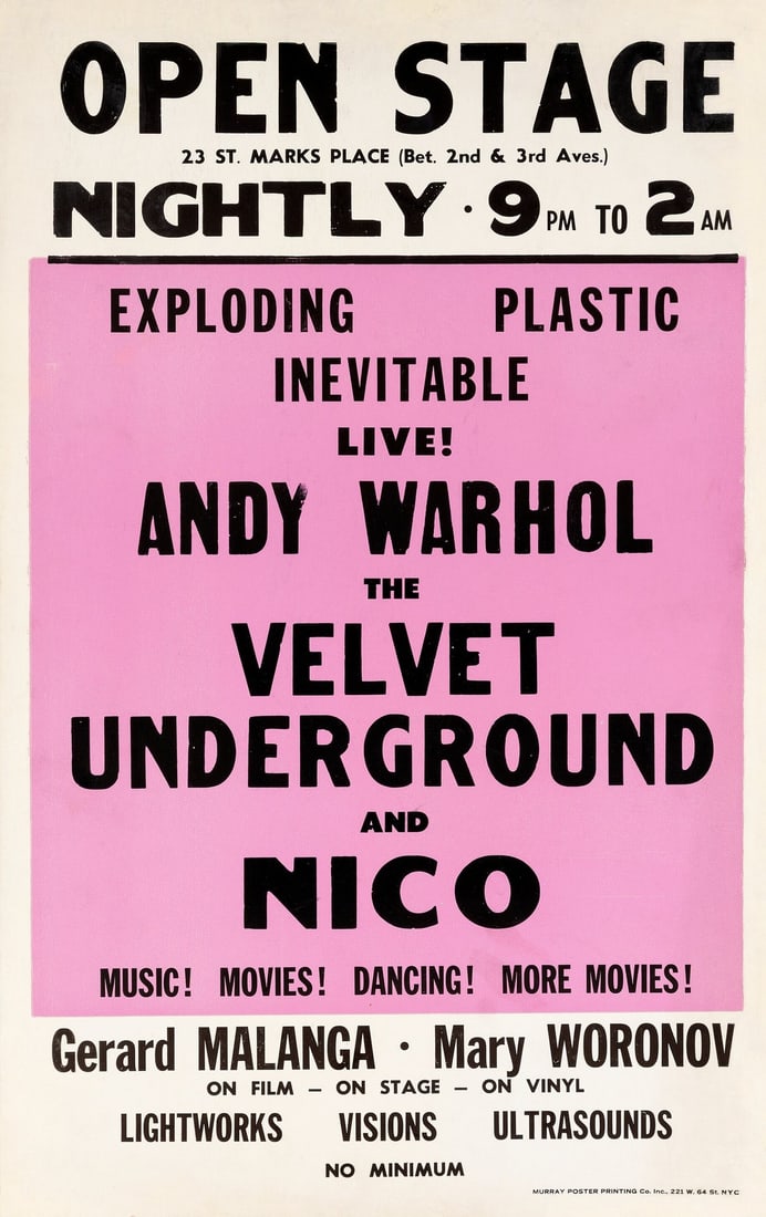 ANDY WARHOL VELVET UNDERGROUND CONCERT POSTER (1 of 1)