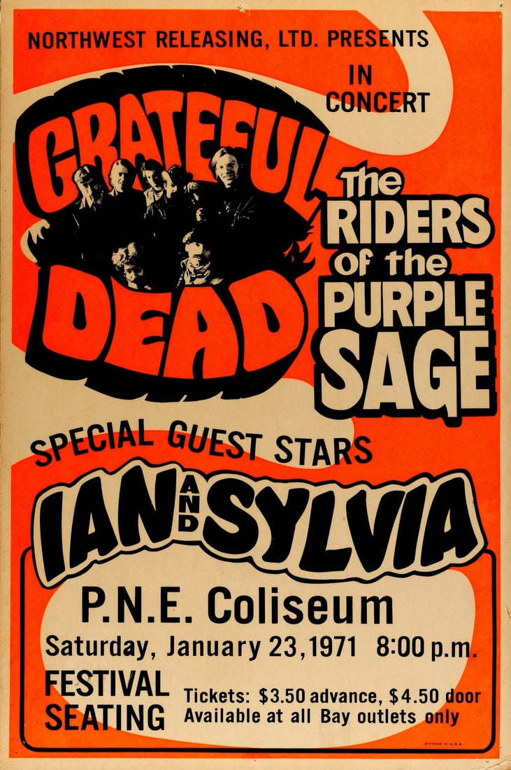 GRATEFUL DEAD VANCOUVER POSTER (1 of 1)