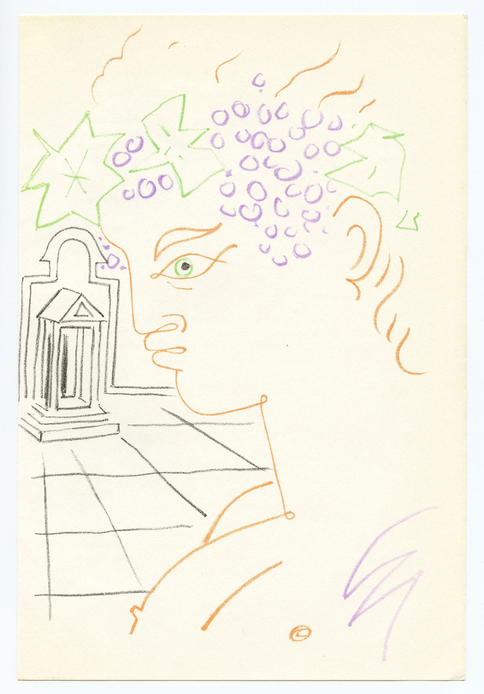 Jean Cocteau original lithograph | Bacchus