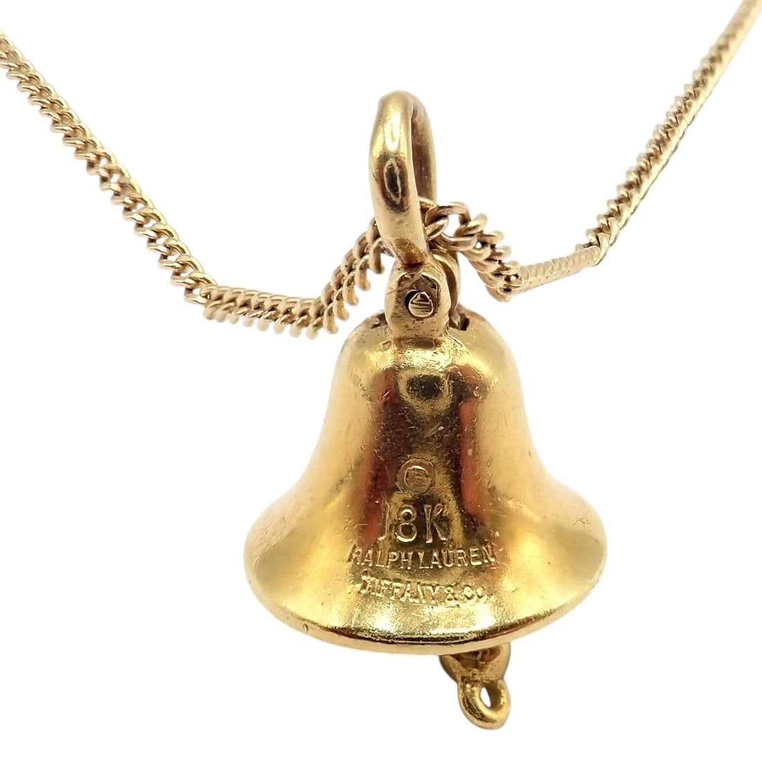 Rare! Tiffany & Co Ralph Lauren 18k Yellow Gold Nautical Bell Pendant Necklace: Rare! Tiffany & Co Ralph Lauren 18k Yellow Gold Nautical Bell Pendant Necklace Reserve: $4,250.00 Shipping: Domestic: Flat-rate of $35.00 to anywhere within the contiguous U.S. International: Foreign