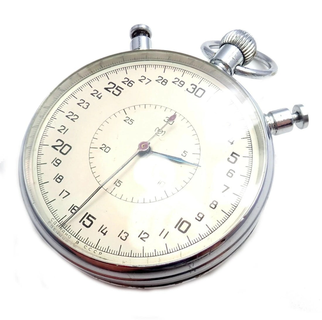 Vintage Slava USSR Soviet Stopwatch Stop Watch 1970's 20j: Vintage Slava USSR Soviet Stopwatch Stop Watch 1970's 20j About This Piece: The Vintage Slava USSR Stopwatch from the 1970s stands as a testament to Soviet engineering. With its 20 jewels mechanism, t