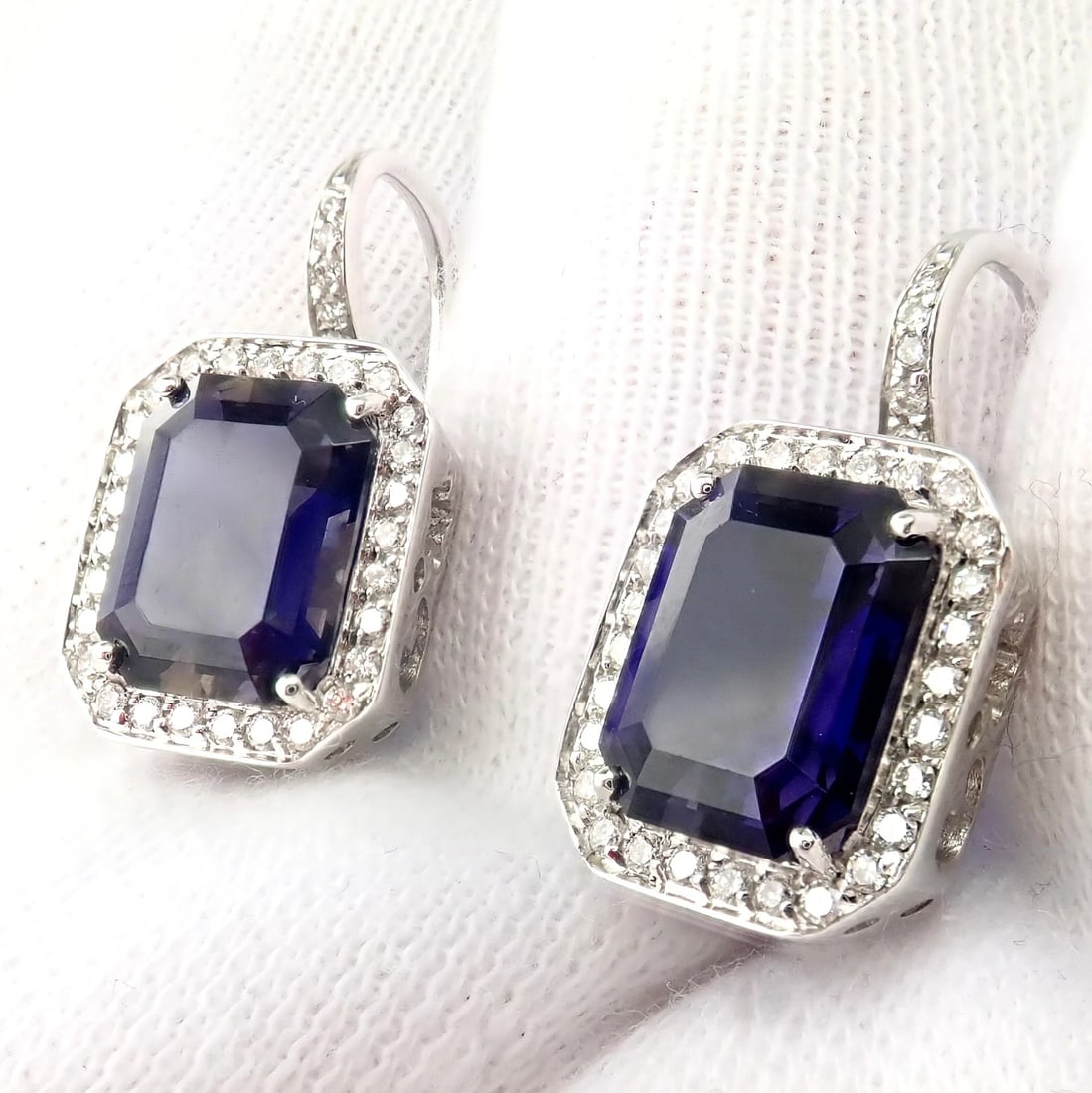 Authentic! Pasquale Bruni 18k White Gold Iolite Diamond Earrings: Authentic! Pasquale Bruni 18k White Gold Iolite Diamond Earrings About This Piece: About Pasquale Bruni: A piece of jewellery created by Pasquale Bruni is more than a simple precious object, it is a w