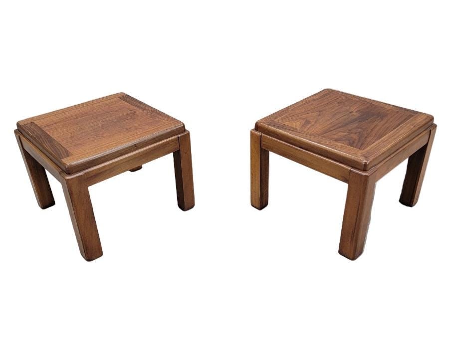 Mid Century Modern Lane Side Tables - Pair: Title: Mid Century Modern Lane Side Tables - Pair Description: Materials: wood Mid Century Modern Lane Side Tables - Pair The Mid Century Modern Lane Side Tables are a stunning pair that embodies the