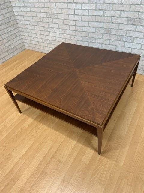 Mid Century Modern Tapered Leg 2 Tier Square Coffee Table by Baker - 5