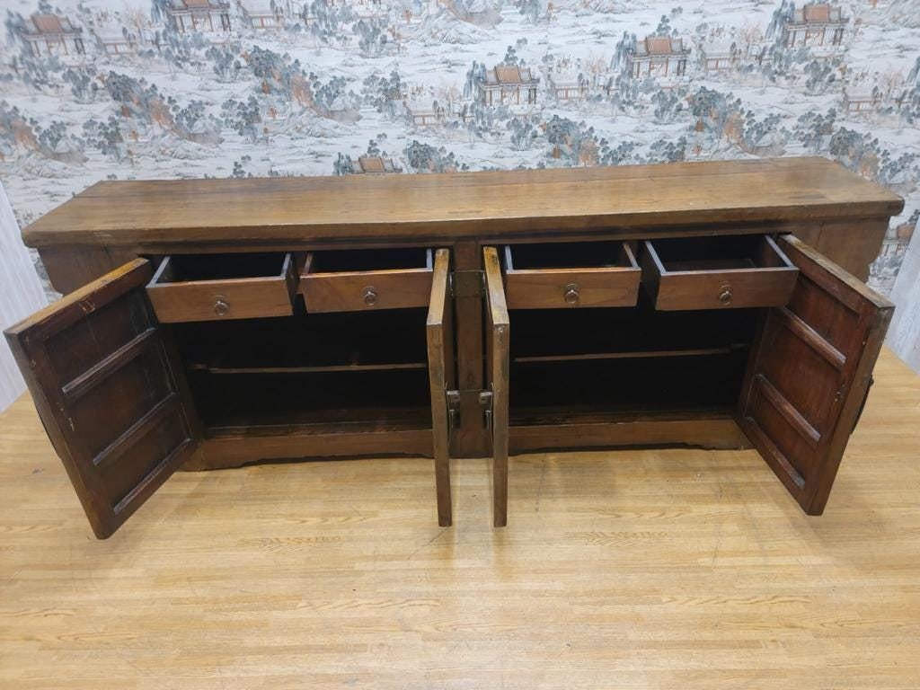 Antique Shanxi Province Winged Elmwood Sideboard - 2
