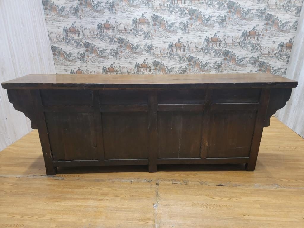 Antique Shanxi Province Winged Elmwood Sideboard - 5